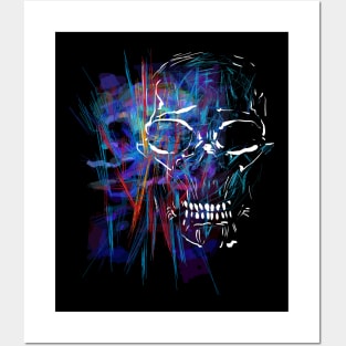 illusion skull Posters and Art